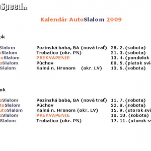<p>Kalendár AutoSlalom 2009</p>