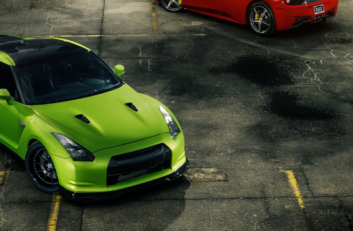 Nissan GT-R vs Ferrari F458 Spyder (pepperyandell.com)