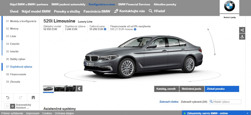 Porovnanie konfigurátorov: BMW konfigurátor