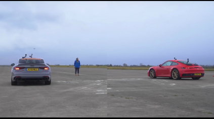 ŠPRINT AUDI RS5 A PORSCHE 911 CARRERA S. KTO Z KOHO?
