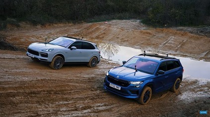 ŠKODA KODIAQ RS VS. PORSCHE CAYENNE. ČESKÉ SUV SI V OFF-ROADOVOM TESTE HANBU URČITE NEUROBILO