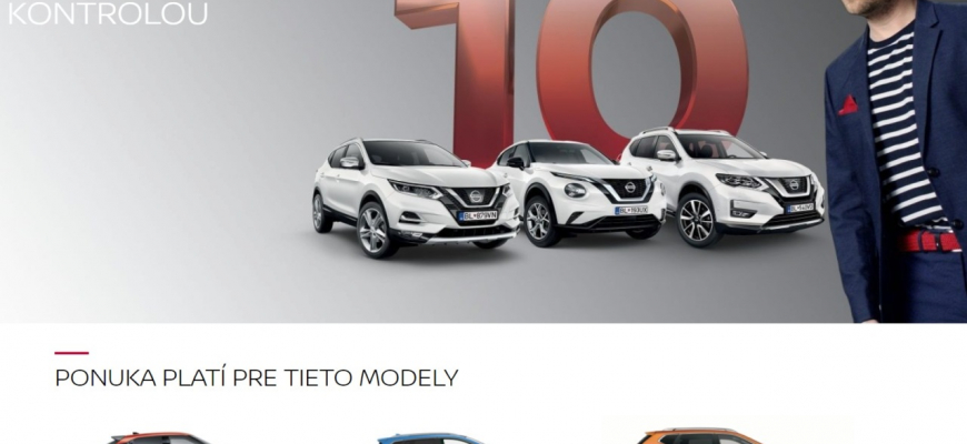 10 ročná záruka na Juke, Qashqai a X-Trail je dar Nissanu klientom