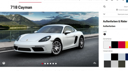 Konfigurátor Porsche je skutočne skvelý