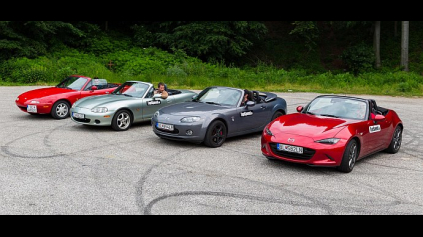 VEĽKÉ POROVNANIE: MAZDA MX-5 TYPY NA, NB, NC A ND