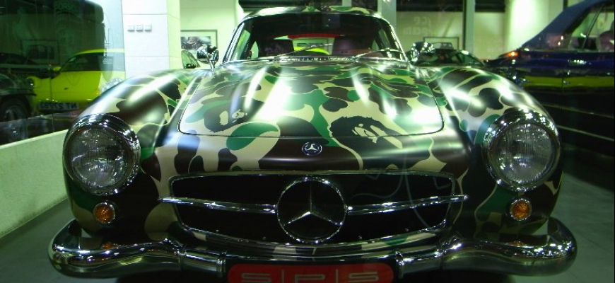 Custom Camo Mercedes 300 SL Gullwing