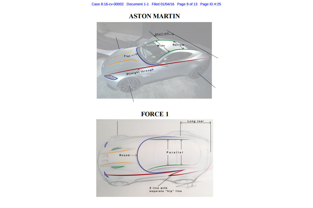 Fisker žaluje Aston Martin