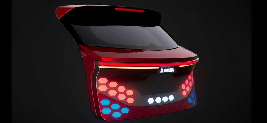 Magna chce autá rozsvietiť svetlami, ktoré budú v deaktivovanom stave neviditeľné