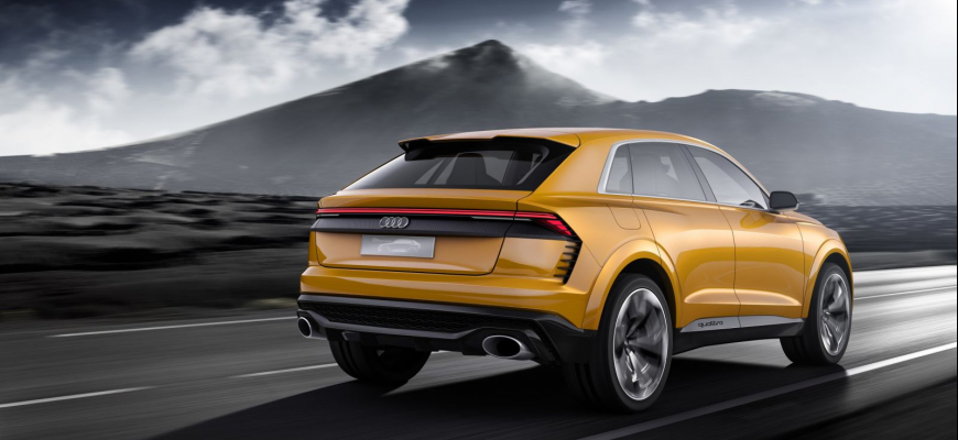 476 koňový Audi Q8 sport concept ukazuje pohon budúcnosti