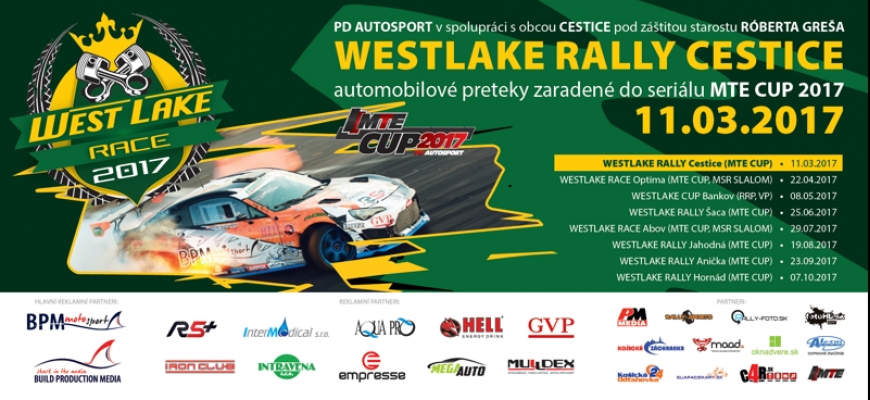 WestLake Rally Cestice odštartuje MTE Cup 2017