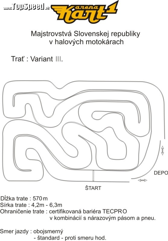 KartOne Aréna - verzia trate 3 (570 m)