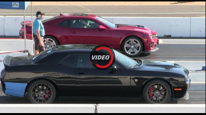 V dragrace dokázalo 588 k Camaro ZL1 Challenger Hellcat so 700 k takmer poraziť