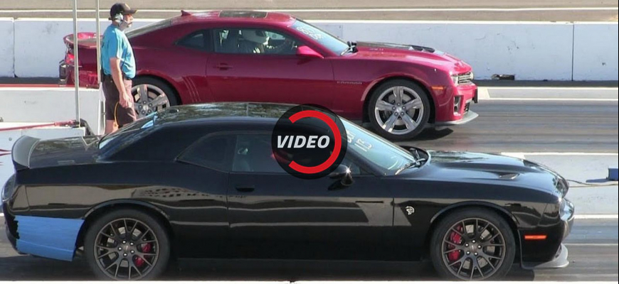 V dragrace dokázalo 588 k Camaro ZL1 Challenger Hellcat so 700 k takmer poraziť