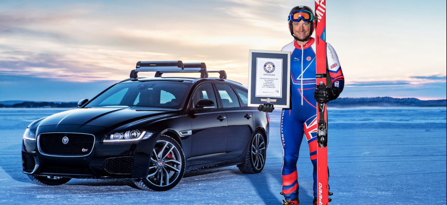 Jaguar má svetový rekord, najrýchlejšie ťahaný lyžiar pri 190 km/h