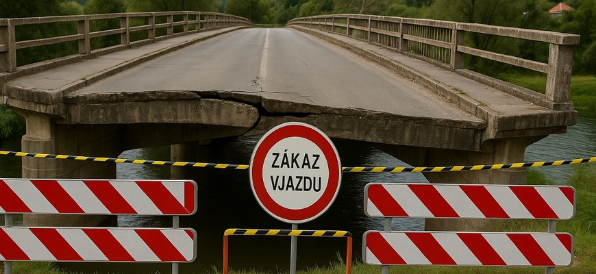 Uzavreli ďalší most v havarijnom stave. Na Slovensku sa neopravuje, ale búra