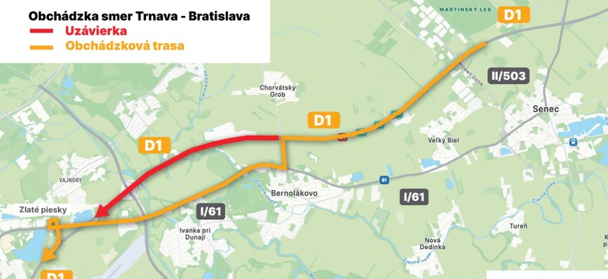 Uzávierka D1 pri Bratislave už tento týždeň. Kedy bude hotovo?