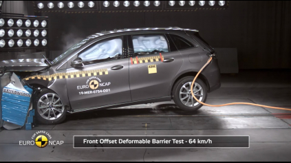 EURO NCAP MERCEDES B ZVLÁDOL NA 5 HVIEZDIČIEK