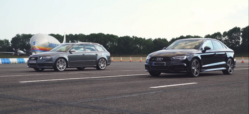 Porazí V8 oturbený štvorvalec? Audi RS4 vs Audi S3