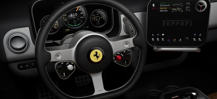 Prvé elektrické Ferrari má meno! Interiér pripomína iPhone, nebude však len dotykový