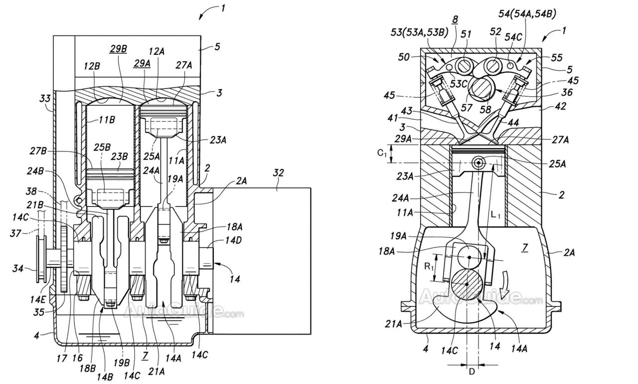 Honda patentovala motor s rôznymi objemami valcov