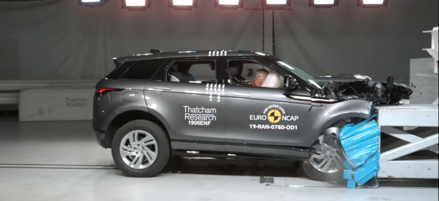 Nový Range Rover Evoque Euro NCAP testy zvládol na 5