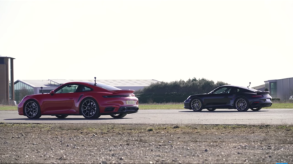DRAG RACE PORSCHE 911 TURBO S PROTI PREDCHODCOVI