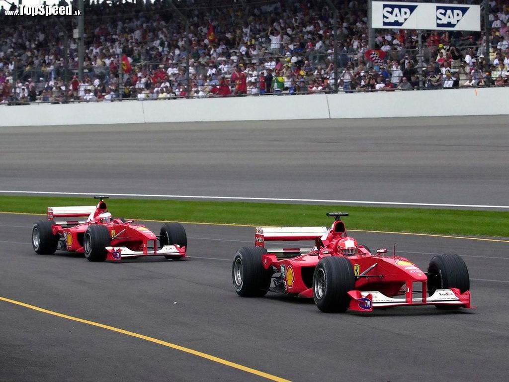 Ferrari F1-2000 pilotovali Michael Schumacher a Rubens Barrichello.