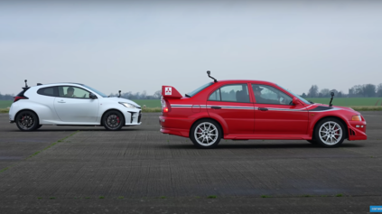 DRAG RACE MITSUBISHI LANCER EVO VI PROTI TOYOTE GR YARIS