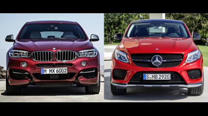Priame tvarové porovnanie BMW X6 a Mercedes GLE