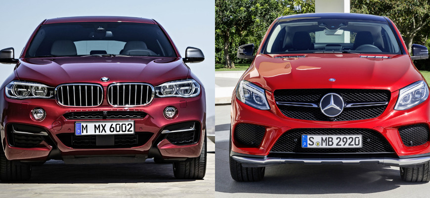 Priame tvarové porovnanie BMW X6 a Mercedes GLE