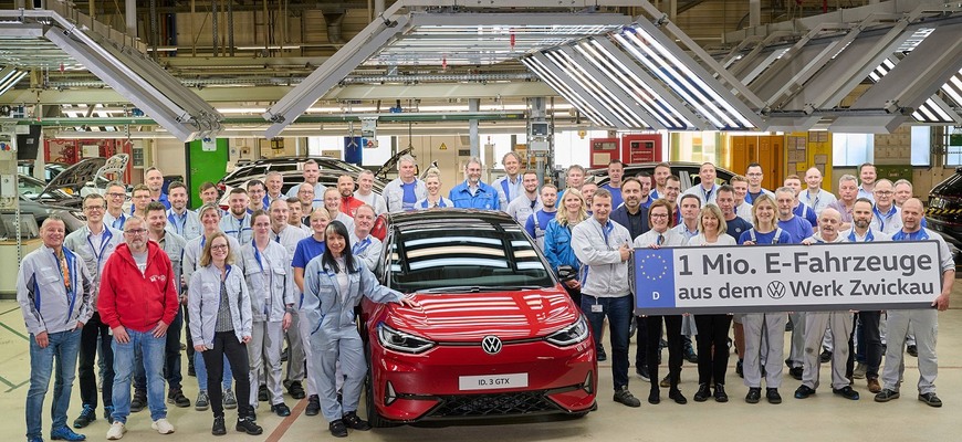 Miliónty elektrický Volkswagen z továrne v Zwickau je model ID.3 GTX