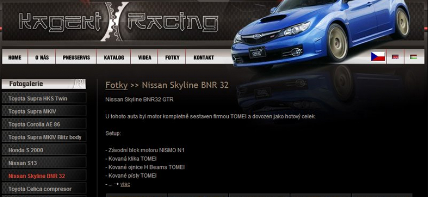 Kageki Racing má nový web