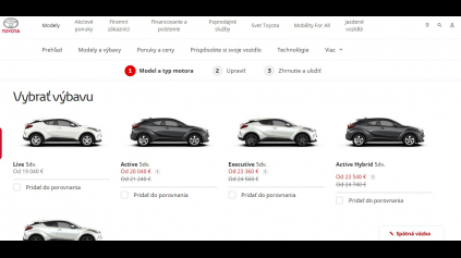 Toyota konfigurátor má šancu byť skvelý, keď ho dokončia