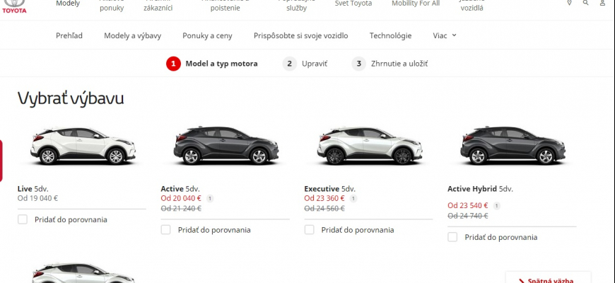 Toyota konfigurátor má šancu byť skvelý, keď ho dokončia