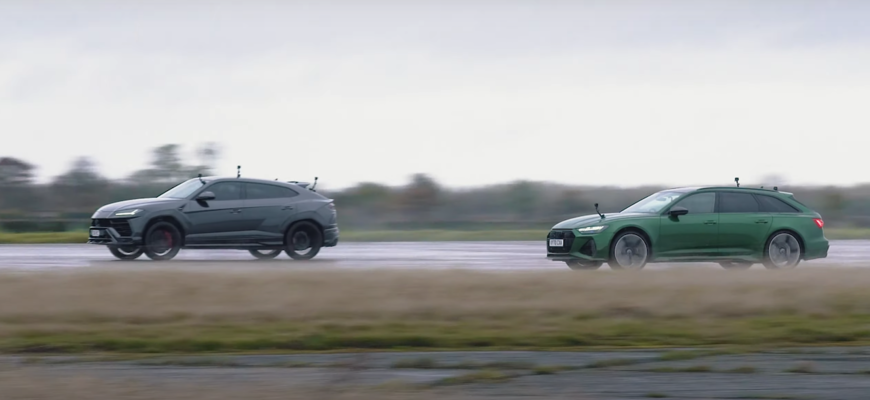 Drag race Audi RS6 proti Lamborghini Urus