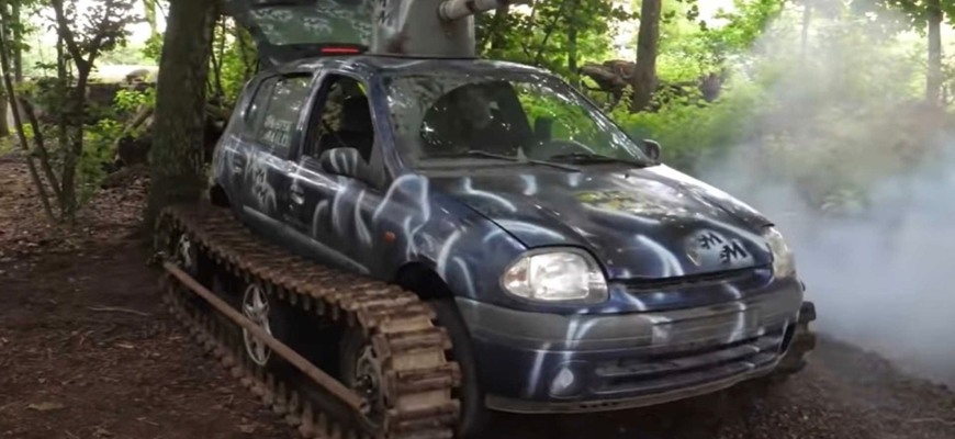 Bláznivý Holanďan postavil Renault Clio tank. Dokonca pojazdný