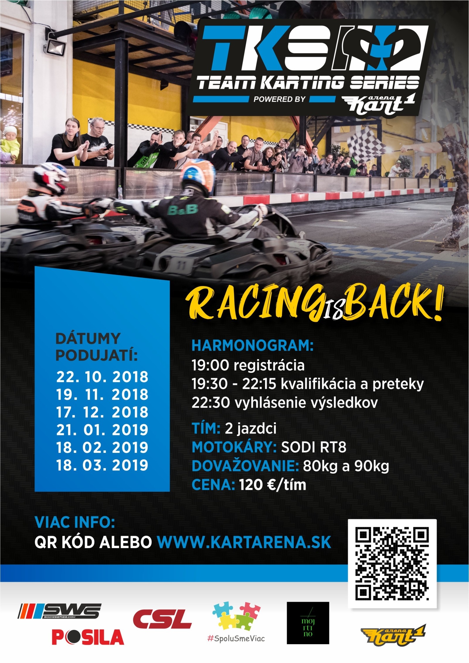 V Kart1 Arene štartuje zimný seriál Team Karting Series