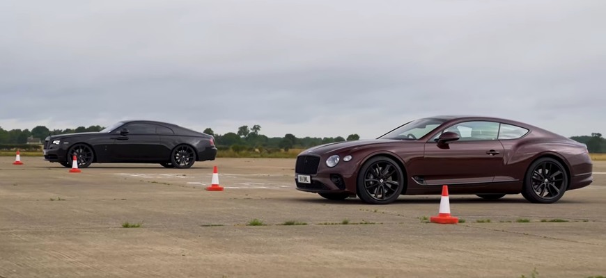 Drag race Rolls-Royce Wraith proti Bentley Continental GT