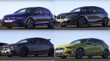 DRAG RACE VW GOLF R PROTI BMW M135I, AUDI S3 A MERCEDES A35 AMG