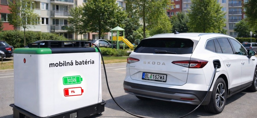 Nabíjacia stanica z obyčajného parkoviska? Mobilná batéria pre nabíjanie elektromobilu kdekoľvek