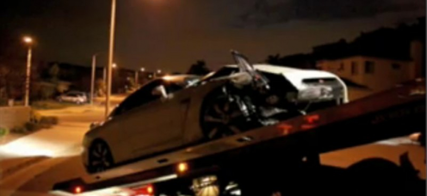 Video: Nissan R35 GT-R crash
