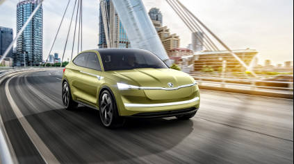 Elektrická Škoda VisionE nepotrebuje kábel. Je to Kodiaq Coupé?