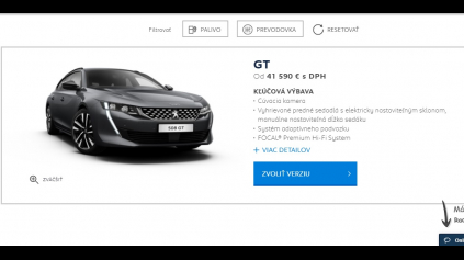 KONFIGURÁTOR PEUGEOT JE JEDNODUCHÝ A SKVELÝ