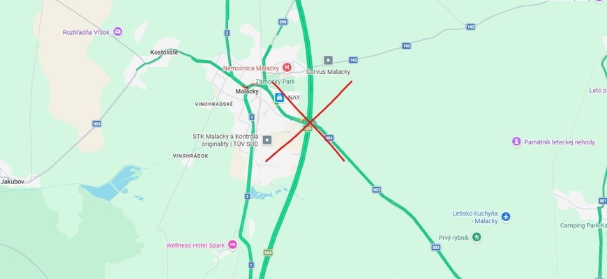 Diaľničná križovatka D2 Malacky bude v lete na pár dní úplne uzavretá, viete kedy?