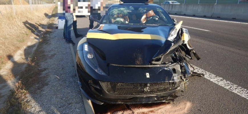 Veľká nehoda Ferrari 812 na R1 pri Žarnovici. Môže za ňu zlomený záves kolesa?