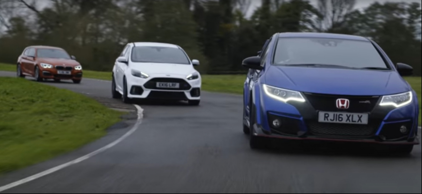 AWD/FWD/RWD? Focus RS, Civic Type R, M140i tvárou v tvár