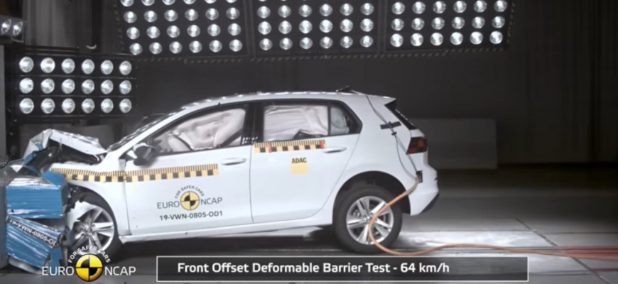8. generácia VW Golf Euro NCAP testy prešla s najlepším výsledkom