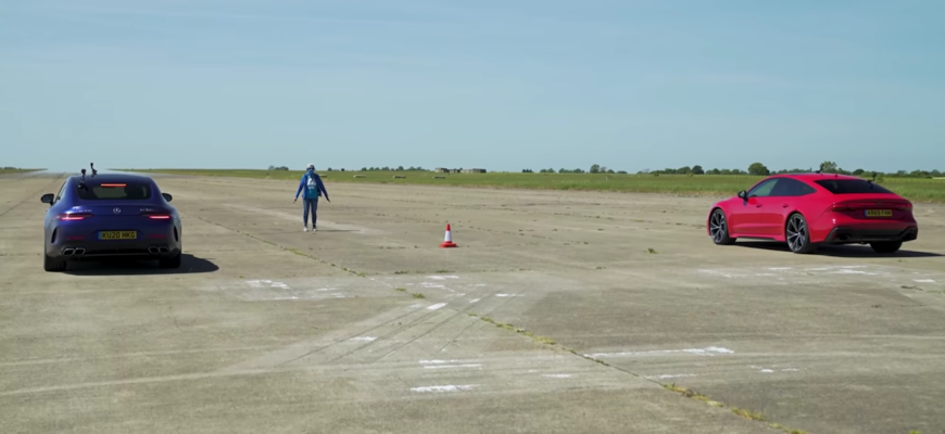 Drag race Audi RS7 proti Mercedes-AMG GT63 S 4-door Coupe