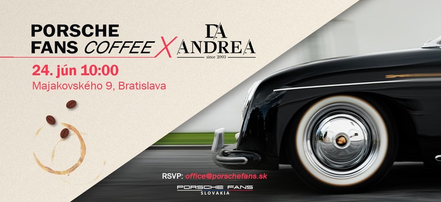 Už v sobotu Porsche Fans Coffee v Da Andrea