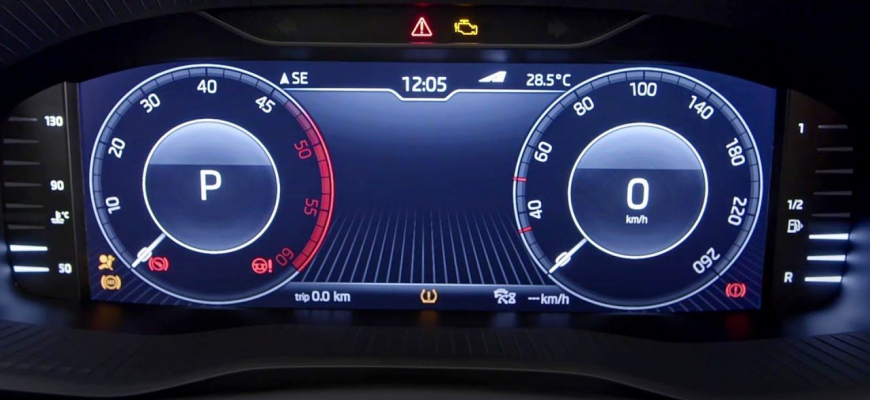 Škoda predstaví v Karoq-u Digital Instrument Panel