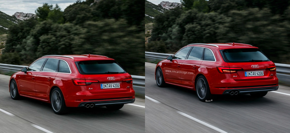 Audi A4 B9 render facelift
